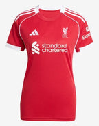 Camisola Feminina Liverpool Home 2025/26