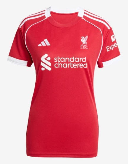 Camisola Feminina Liverpool Home 2025/26