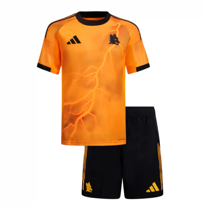 T-shirt e Pantaloncini Bambino AS Roma Away 2025/26