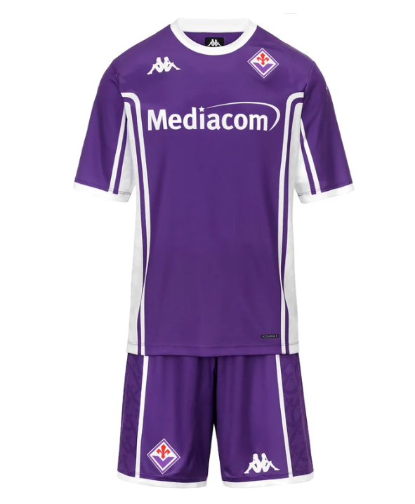 T-shirt e Pantaloncini Bambino ACF Fiorentina Home 2025/26