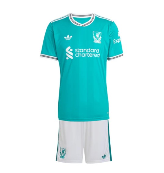 Kit infantil Liverpool Third 2025/26