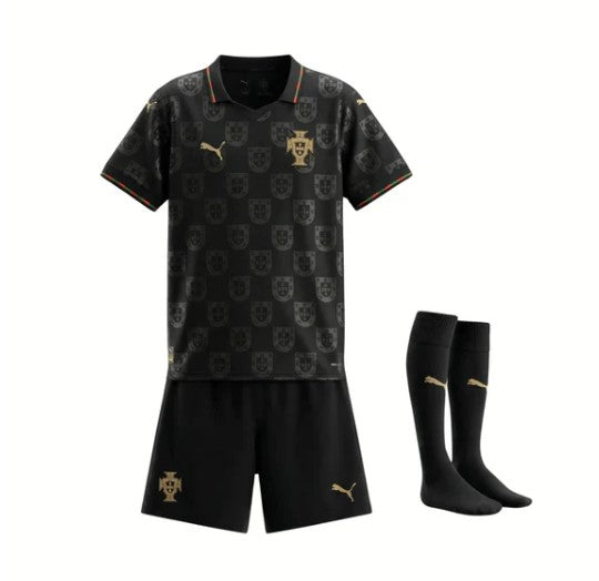 Kit Infantil Portugal 'Pantera Negra" 2025/26  - Com meias