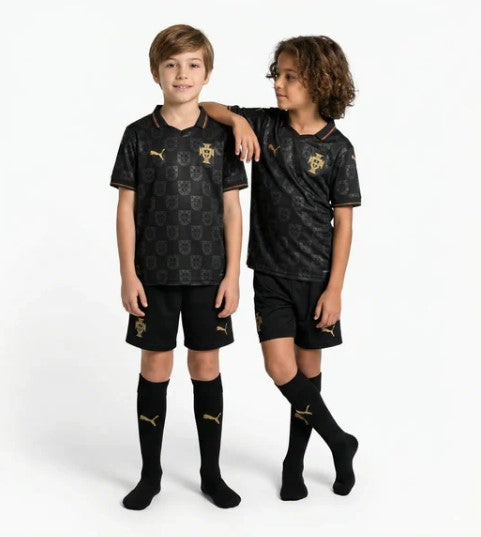 Kit Infantil Portugal 'Pantera Negra" 2025/26  - Com meias