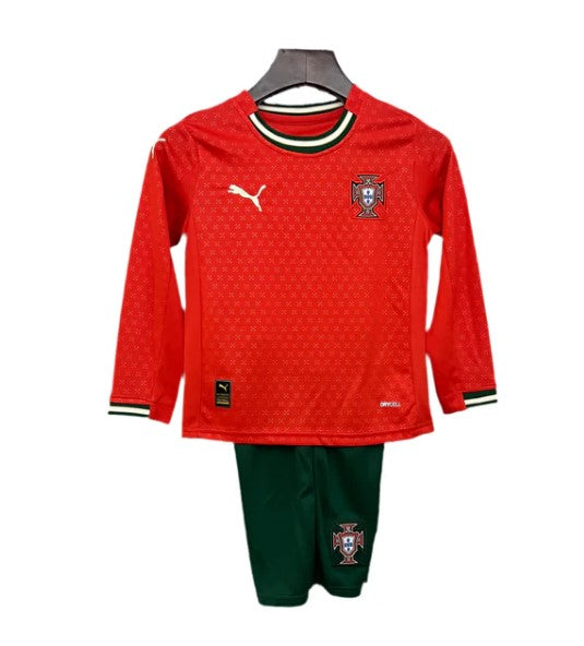 Kit Infantil manga longa Portugal Home 2025/26