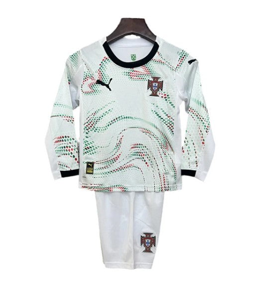 Kit Infantil manga longa Portugal Away 2025/26