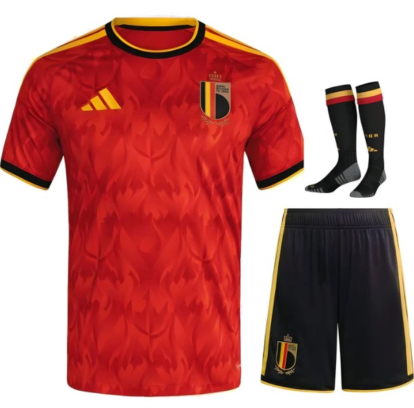 T-shirt e Pantaloncini Bambino Belgio Home 2026/27 - Con Calzettoni