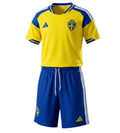 T-shirt e Pantaloncini Bambino Svezia Home 2026/27