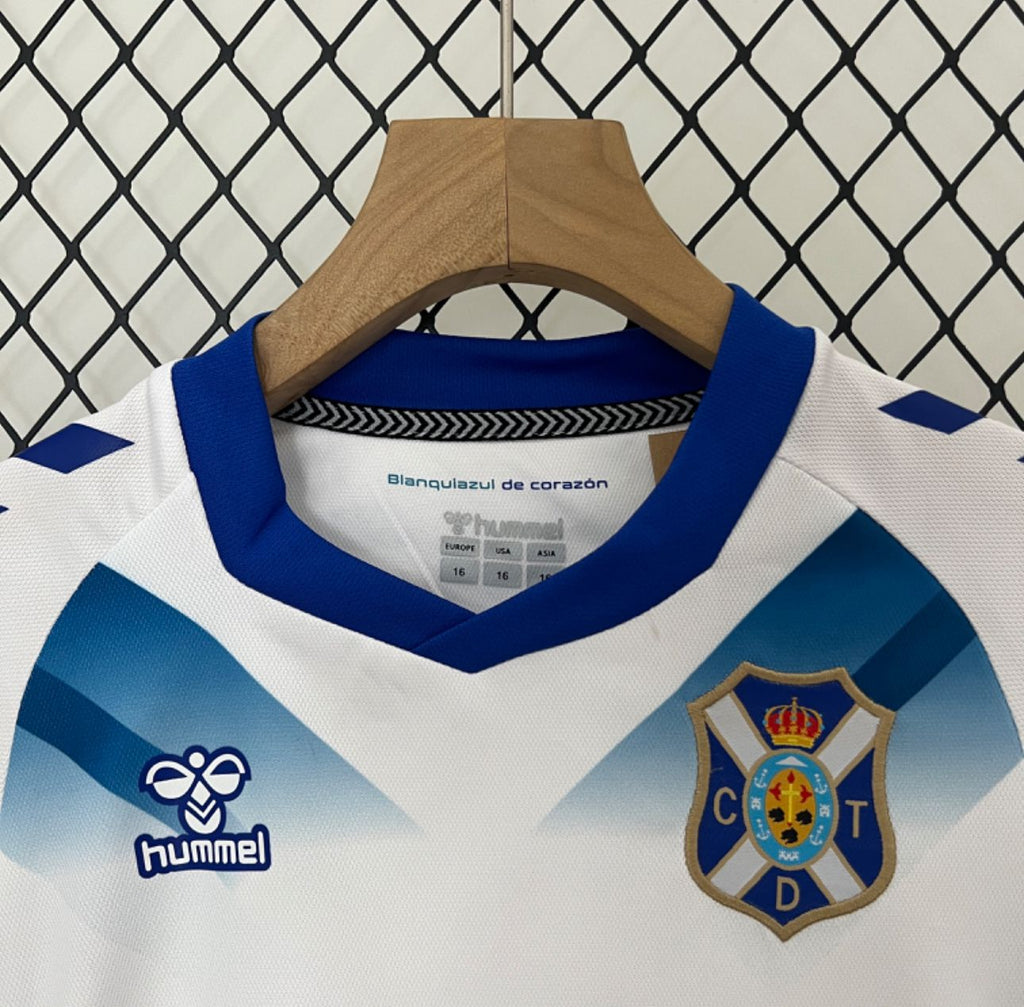 T-shirt e Pantaloncini Bambino CD Tenerife Home 2024/25 -  Con Patch LaLiga