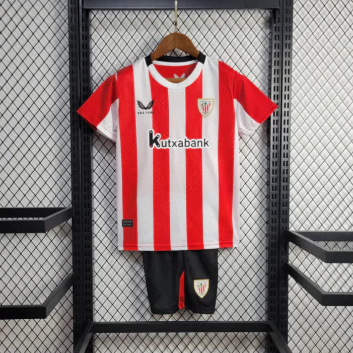 T-shirt e Pantaloncini Bambino Athletic Club Bilbao Home 2024/25