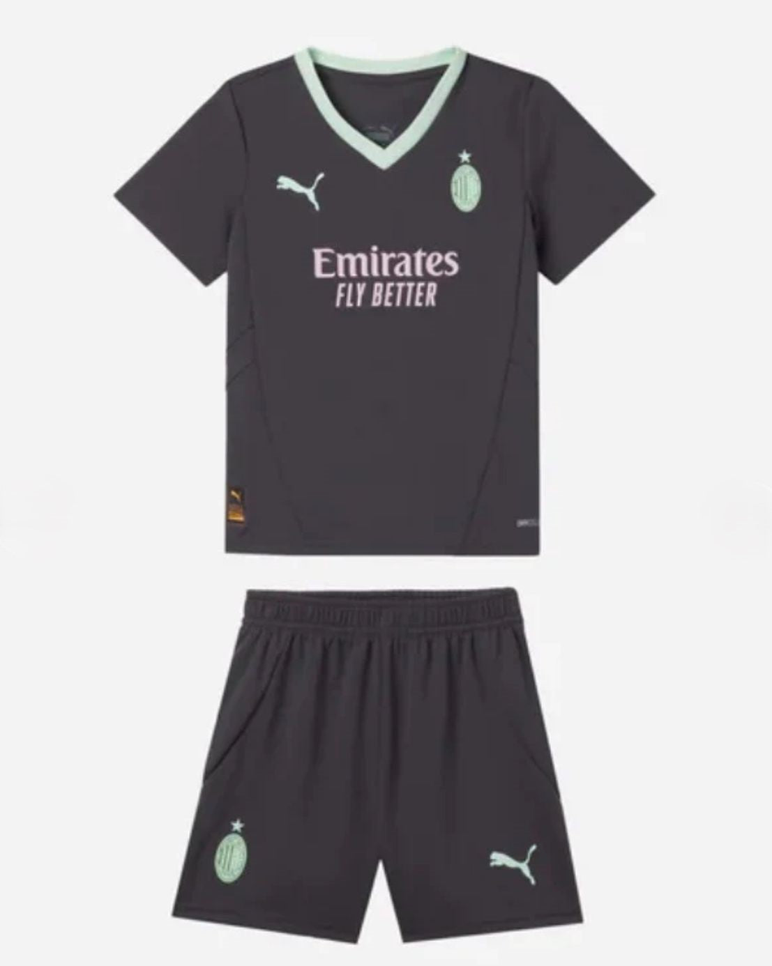 T-shirt e Pantaloncini Bambino AC Milan Third 2024/25