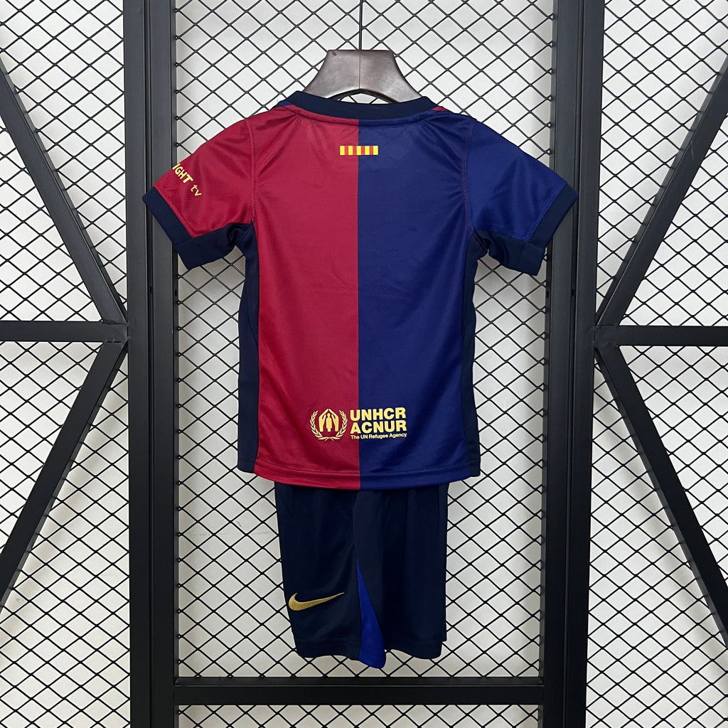 T-shirt e Pantaloncini Bambino FC Barcelona Home 2024/25