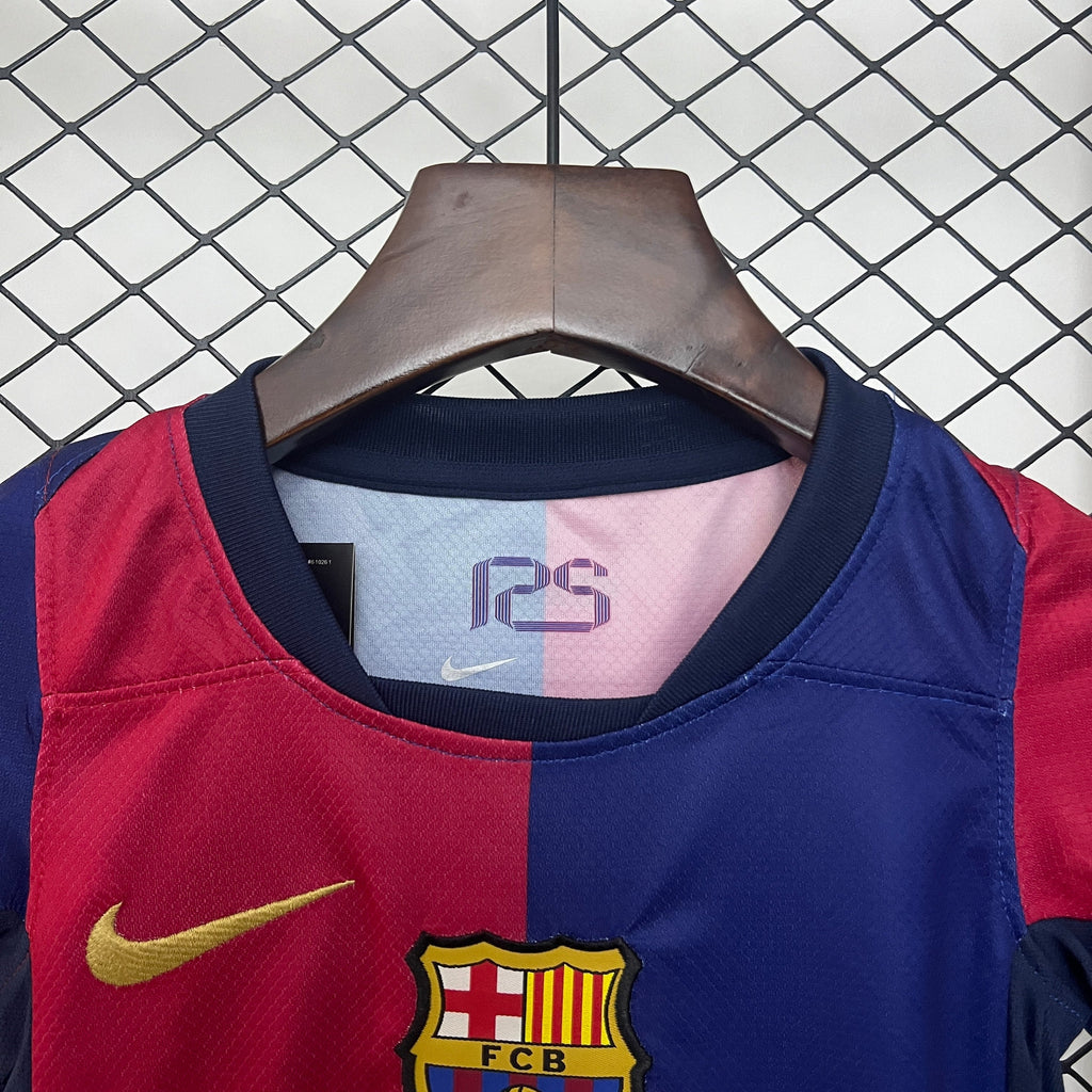 T-shirt e Pantaloncini Bambino FC Barcelona Home 2024/25